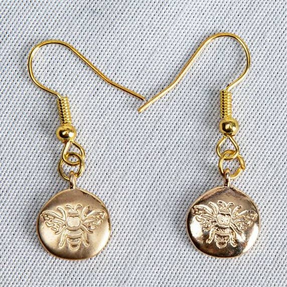 Or Boucles d'oreilles vintage abeille en vente sur Faire0
