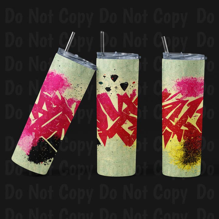 Distorted Tracks Tumbler for wholesale by Gonna Get Crafty