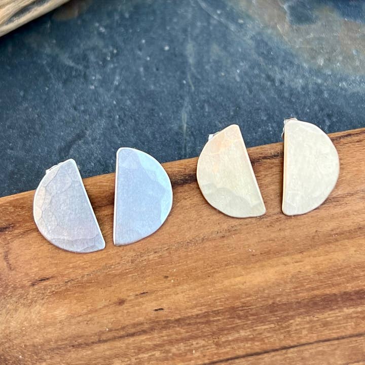 Half Moon Studs for wholesale by Midnight Pacific Studio