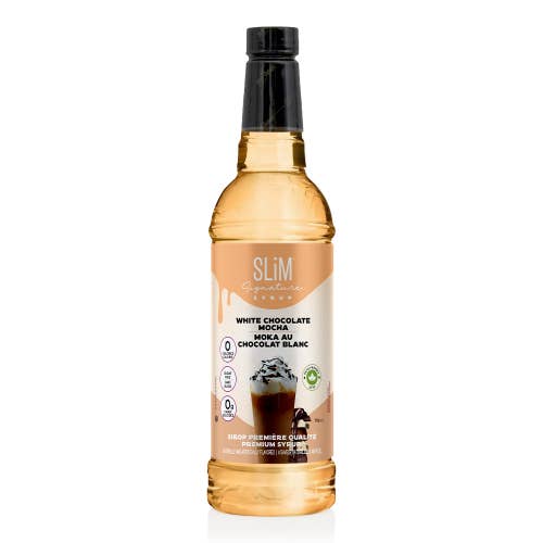 Sirop de moka au chocolat blanc sans sucre Slim Sirups pour la vente par Slim Syrups