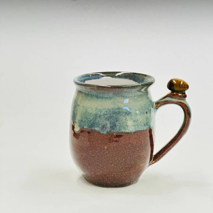 Carys Martin Ceramics - Wholesale Coffee Mug - Green Man Aventurine Crystal Mug