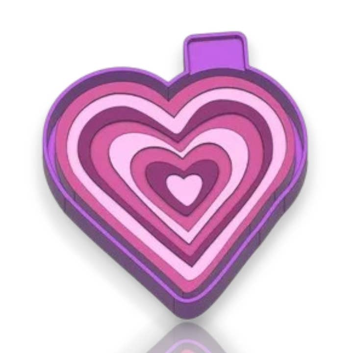 Valentines swirl heart Silicon Mold / Molder for wholesale by Roussell Prints and Demand LLC