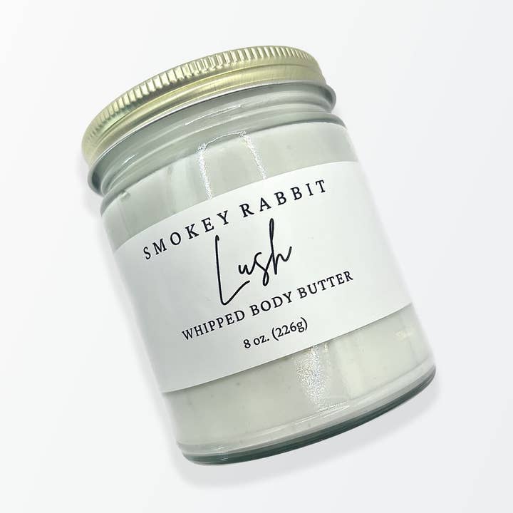 "Lush" Whipped Body Butter for wholesale by Smokey Rabbit Candle Co.