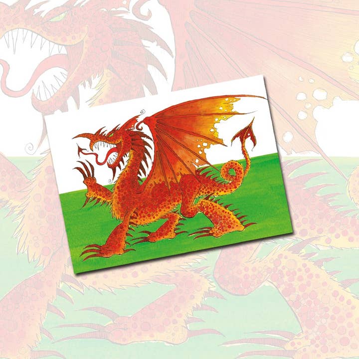 Welsh Dragon Large Magnet for wholesale by Emma Ball Ltd