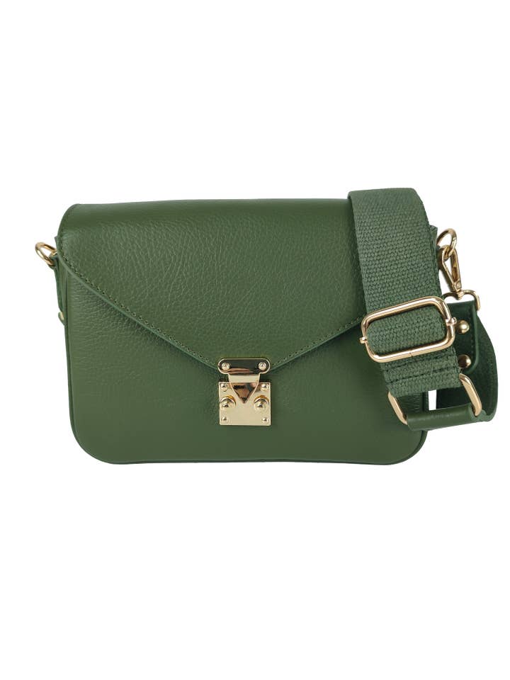 Skuldertaske med formet klap for engroshandel hos Florence Leather