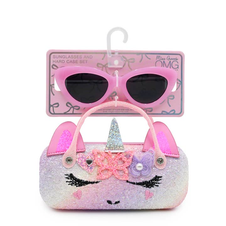 Gwen Heart Butterfly Crown Glitter Case and Sunglass for wholesale by OMG Accessories