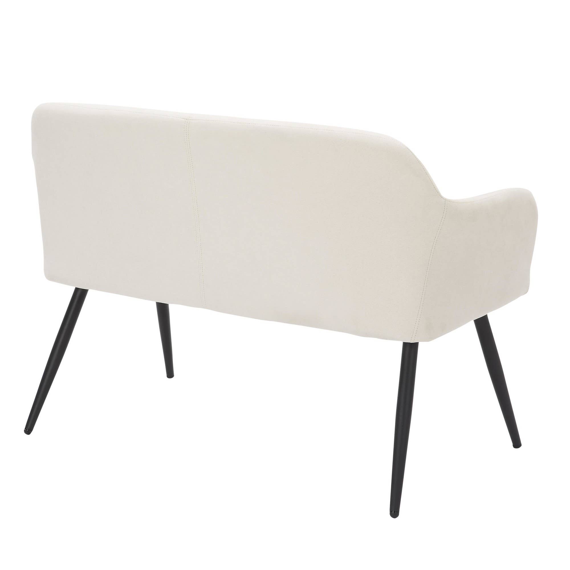 Black Steel Camel PU Daniella High Back Bench for wholesale on Faire6