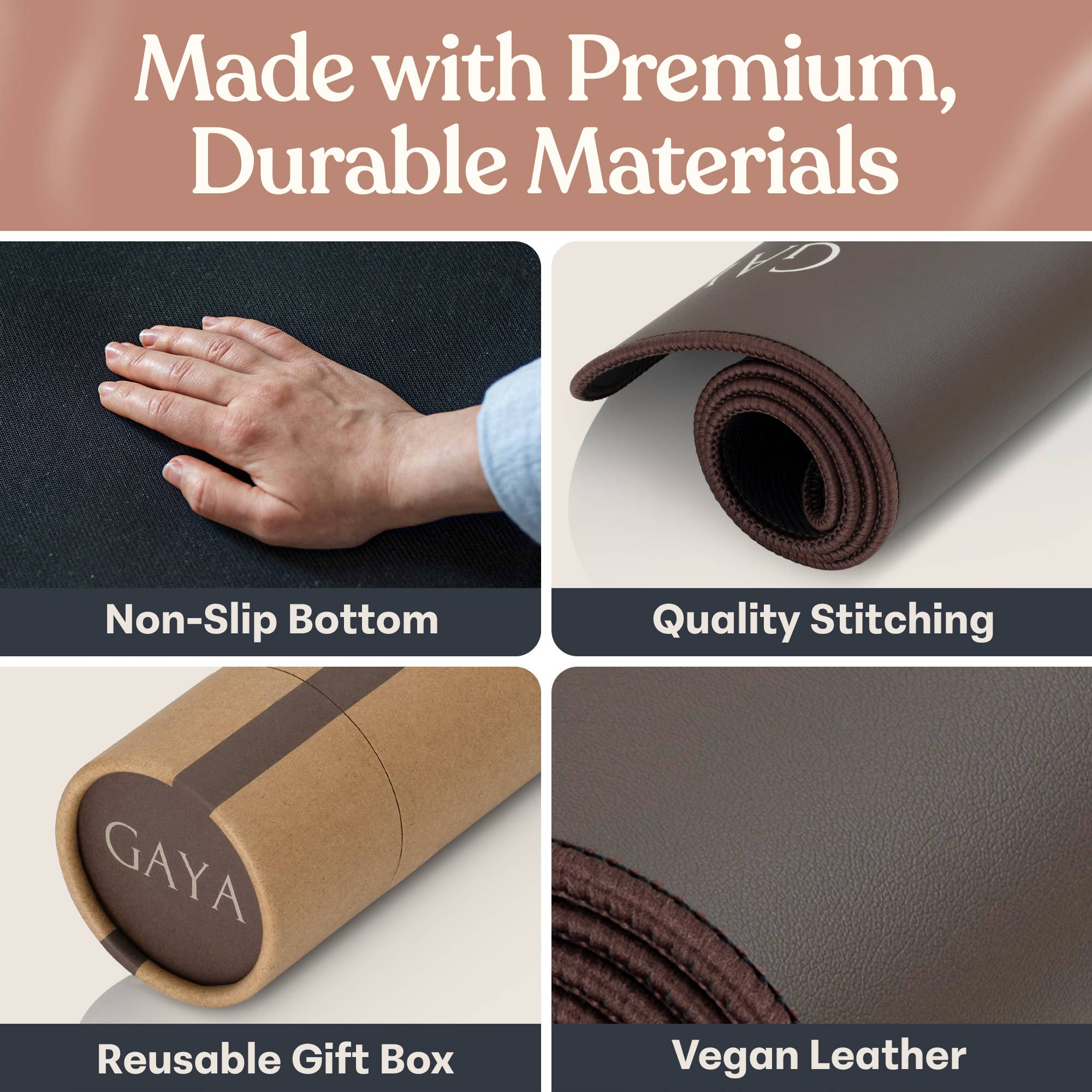 GAYA - Wholesale Yoga Mat - Grounding Mat - Improve Sleep & Reduce inflammation, Natural5