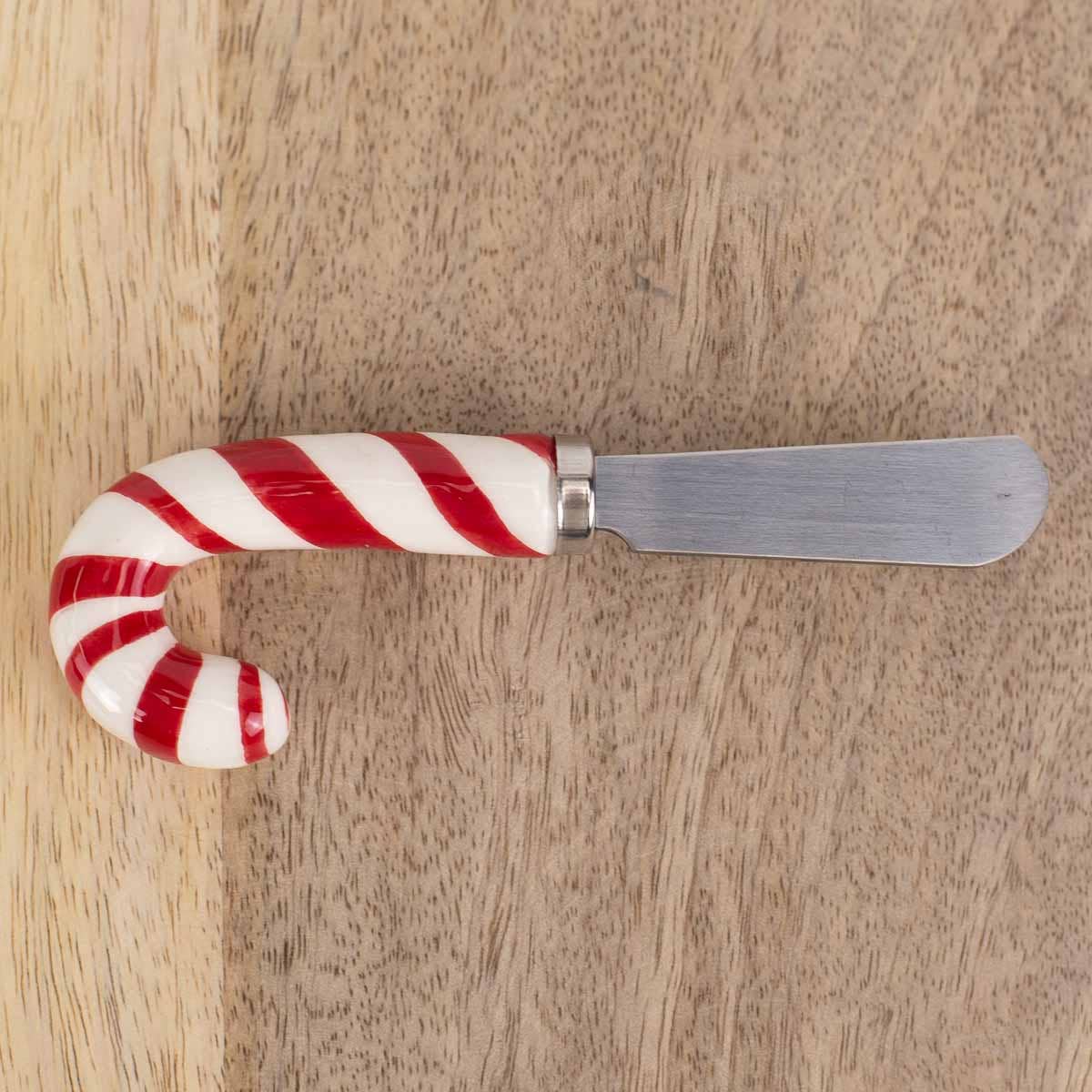 The Royal Standard - Wholesale Cheese Spreader - Candy Cane Spreader   Red/White   4.5"0