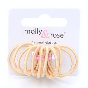 Inca UK - Vendita all'ingrosso Elastico per capelli - Elastici piccoli, biondi, in cartoncino da 12, 2 mm di spessore0