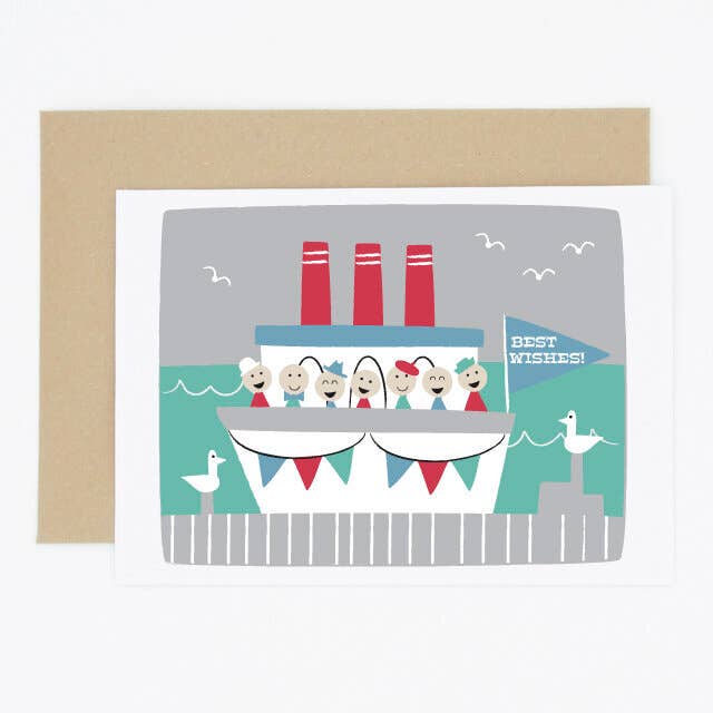 Cartão Bon Voyage de navio de cruzeiro por atacado de Madame Annie et Fils