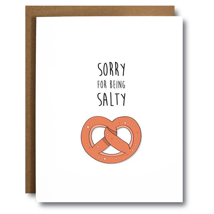 The Card Bureau - Wholesale Everyday Greeting Card - Punny Pretzel I'm Sorry Card