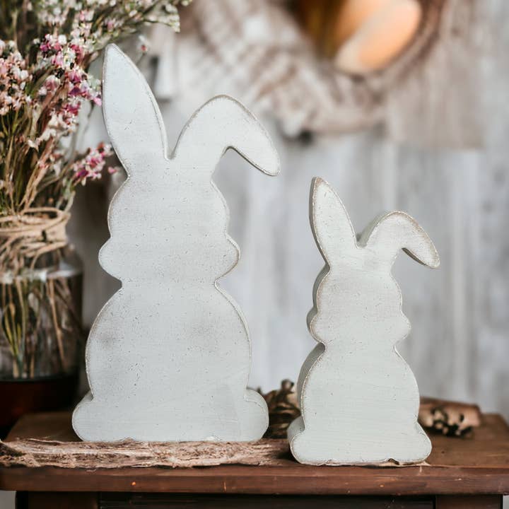 Inkwood Crafters - Wholesale Decorative Tabletop Object - Primitive/Rustic Wood Easter/Spring Bunny - Style Three11