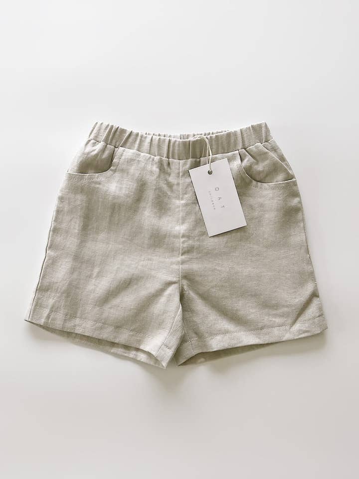 Short Bolso de Linho por atacado de Oat Children