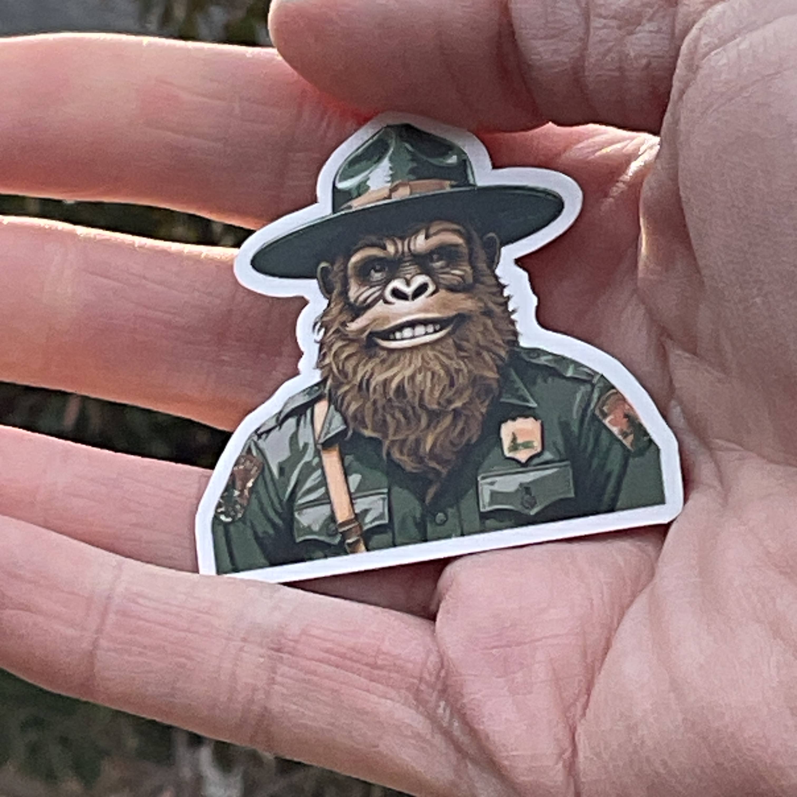 National Parks and Beyond - Wholesale Sticker - Happy Park Ranger Sasquatch or Bigfoot Vinyl 3" Sticker8