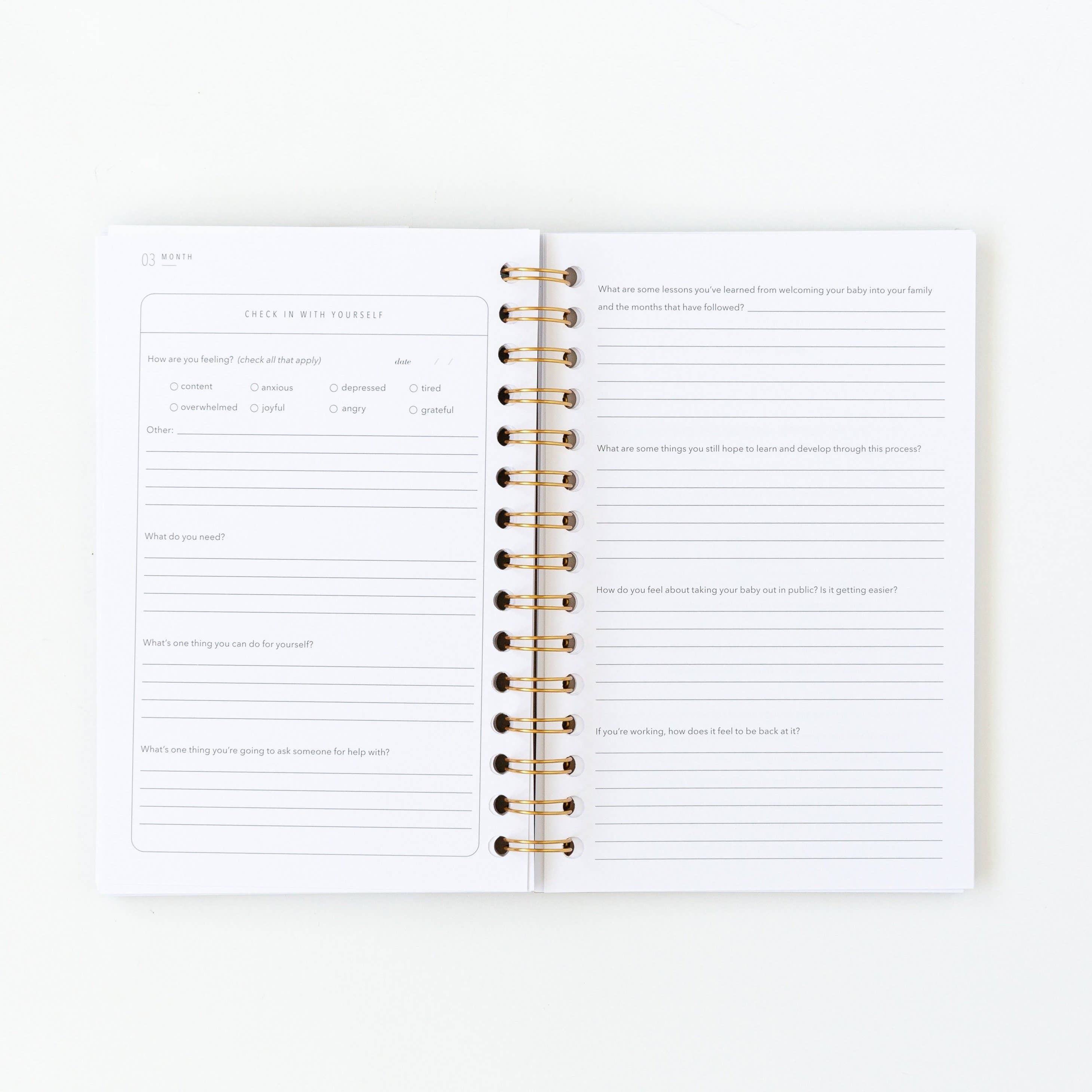 Promptly Journals – wholesale Diary – Maternity – My Postpartum Journal: A Year of Self-Care Gifts for Women10