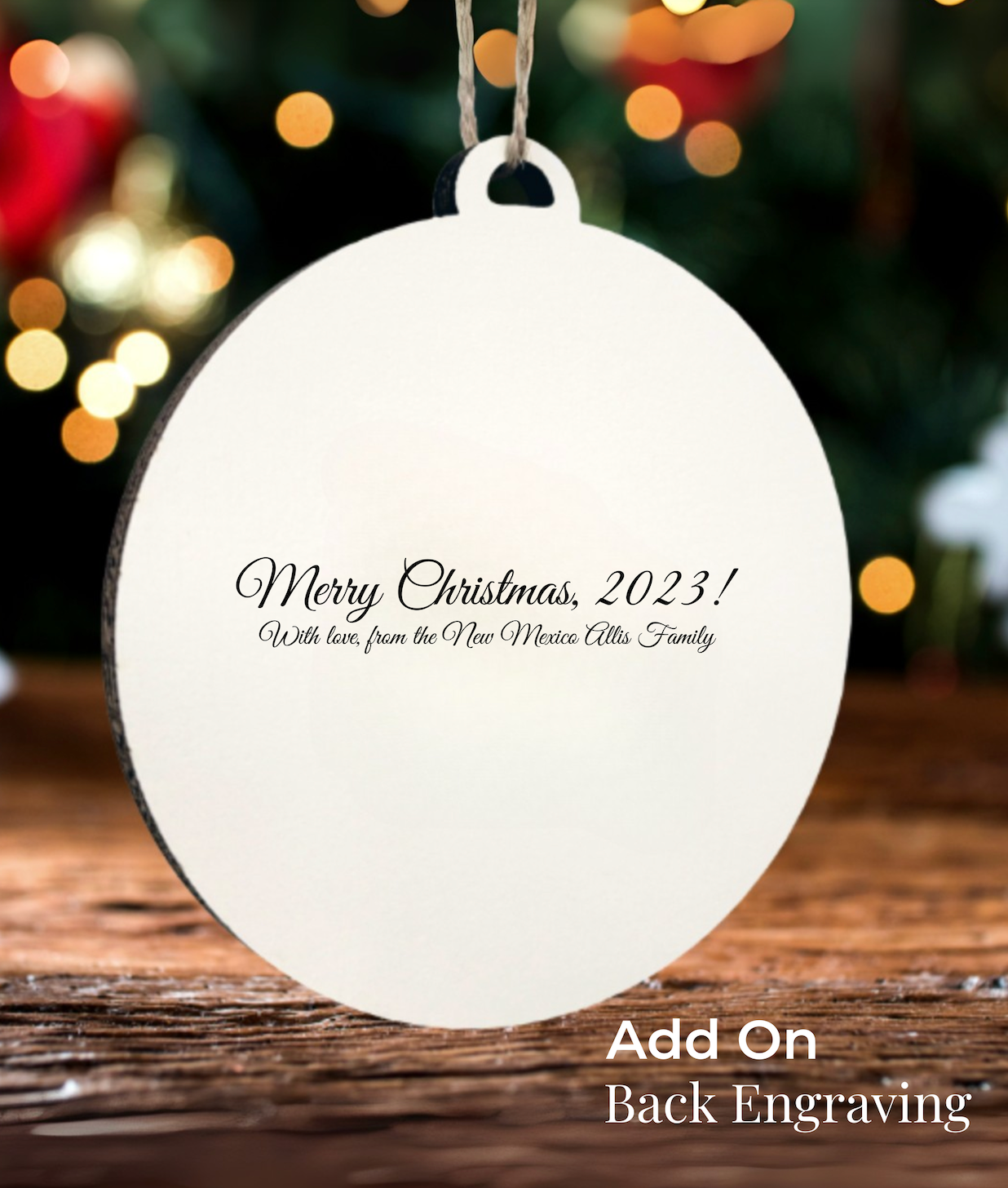 Fire & Pine - Wholesale Ornament - Add On: Ornament Back Engraving0
