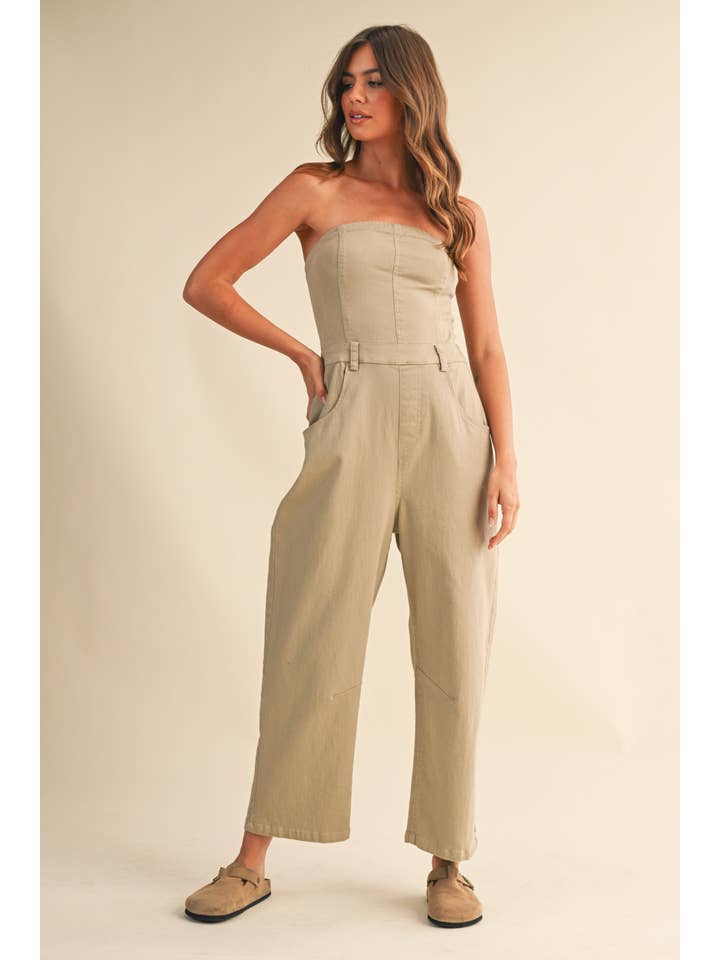 Klesis - Wholesale Jumpsuit - Women's - IJP3099-G STRAPLESS BARREL PANTS JUMPSUIT22