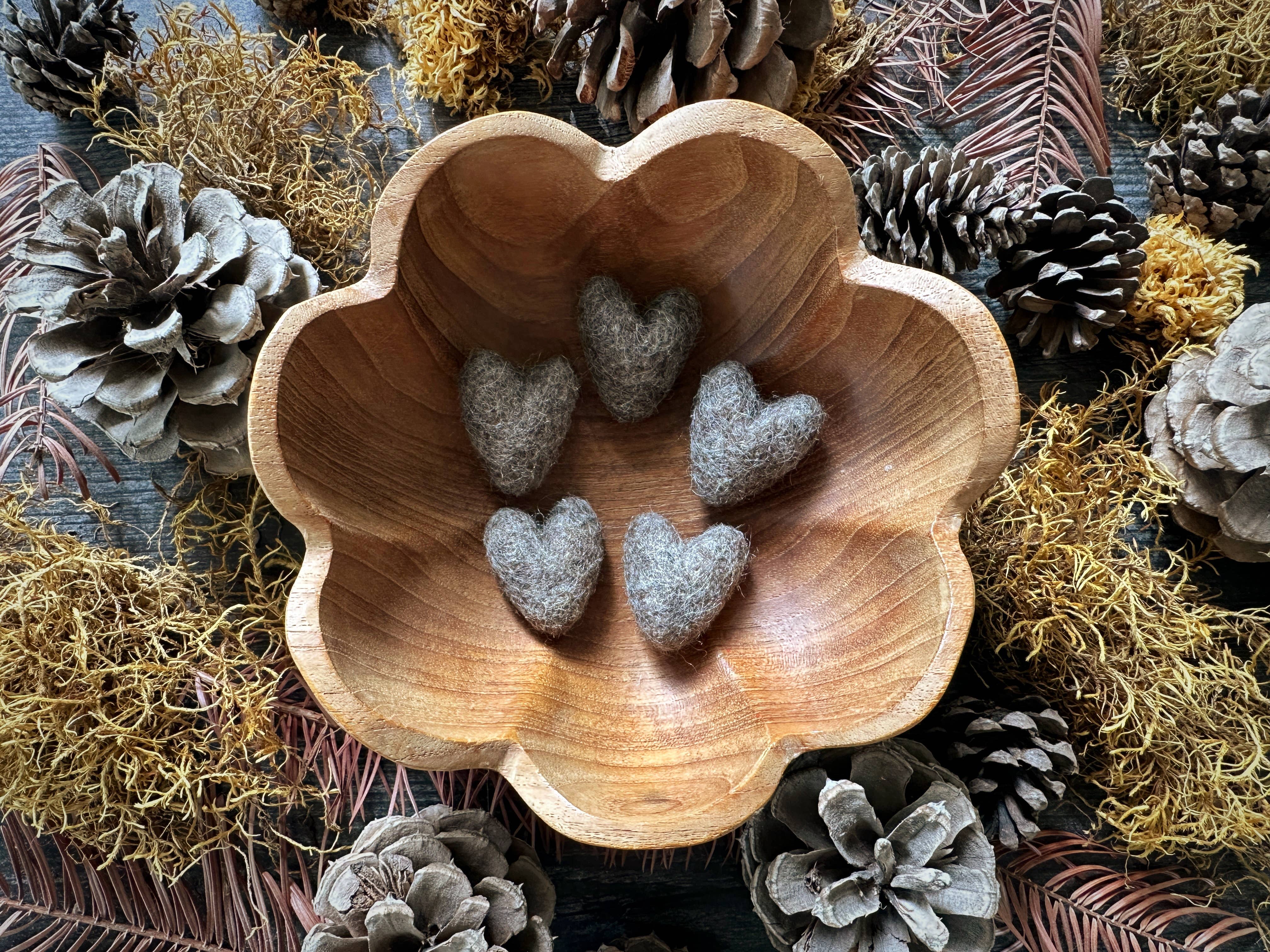 House of Moss - Wholesale Decorative Tabletop Object - Wool Heart | Felted Wool Mini Decor | 23 Colors20