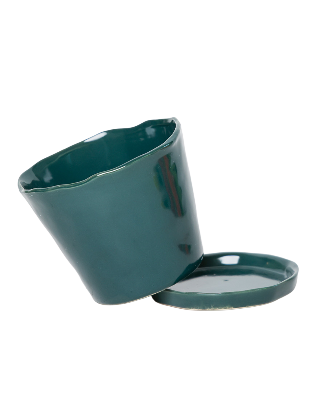 Chive - Wholesale Plant Pot - Tika Ceramic Pots With Saucer And Drainage Hole - 3"7