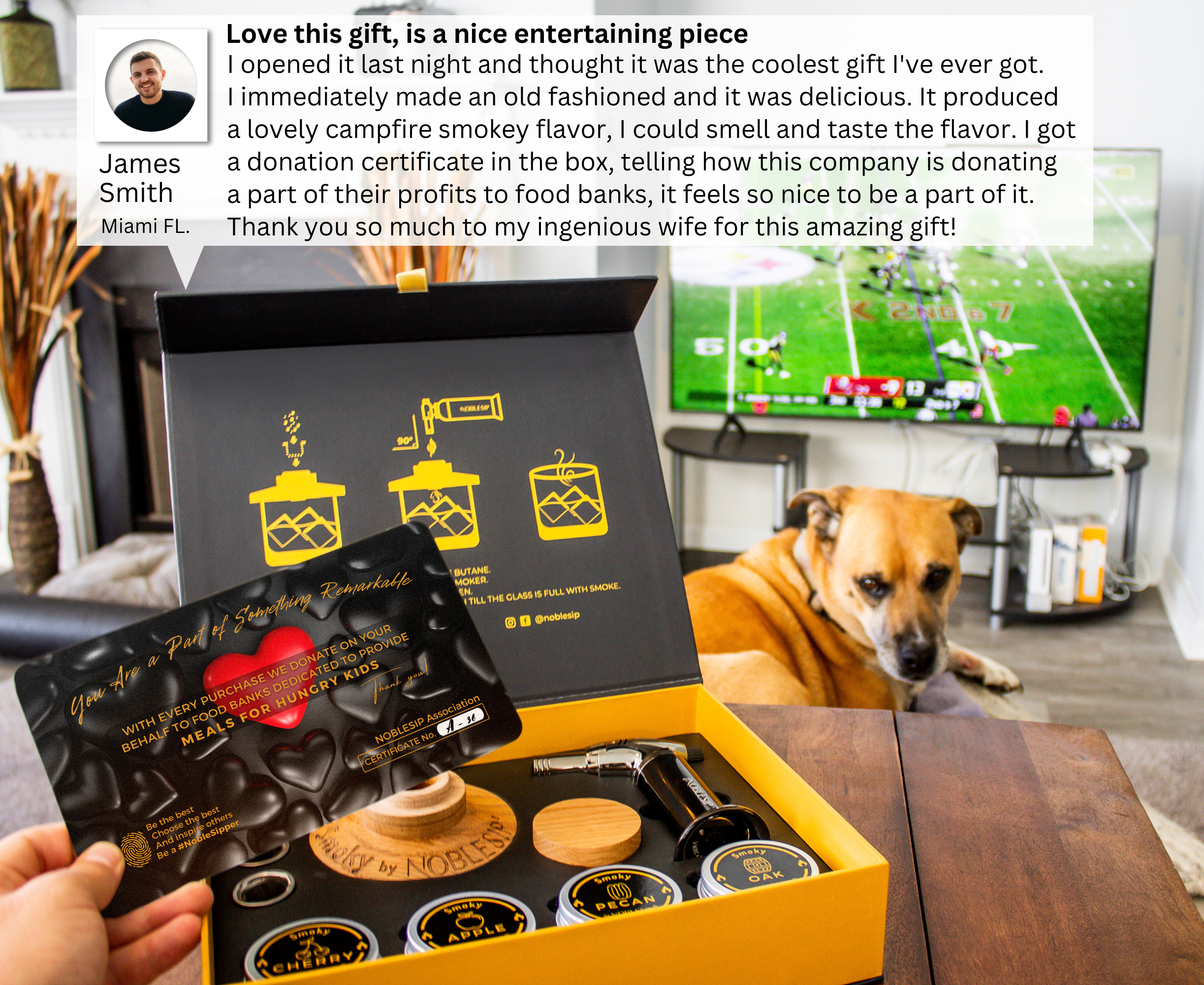 NOBLESIP - Wholesale Bar Tool - Cocktail Smoker Kit, Premium Home Bar Gift Set, Whiskey Men11