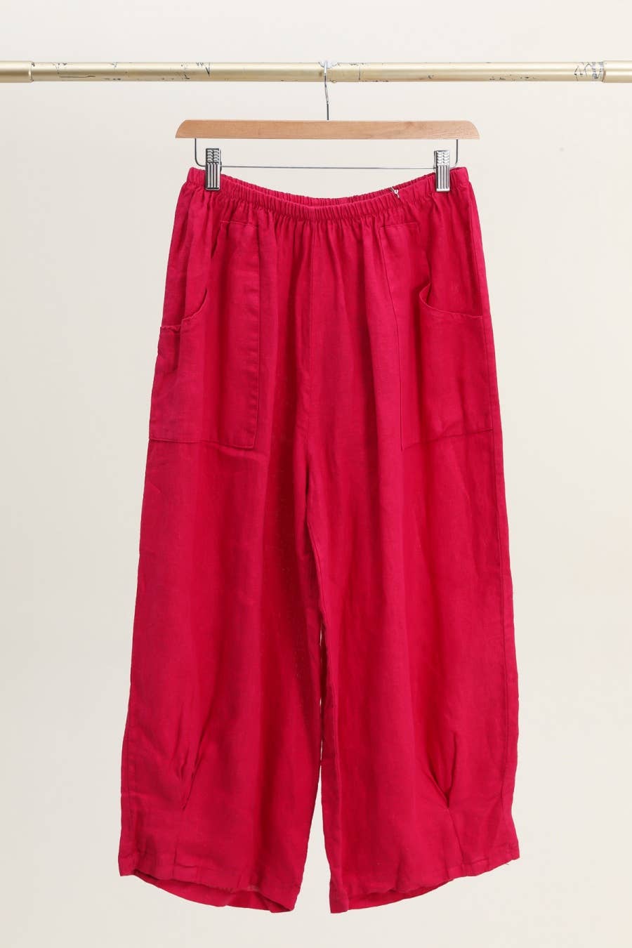 la maison des fibres naturelles - Vente Pantalon – femme - pantalon large en lin 6353 +size 100% linen made in Italy2