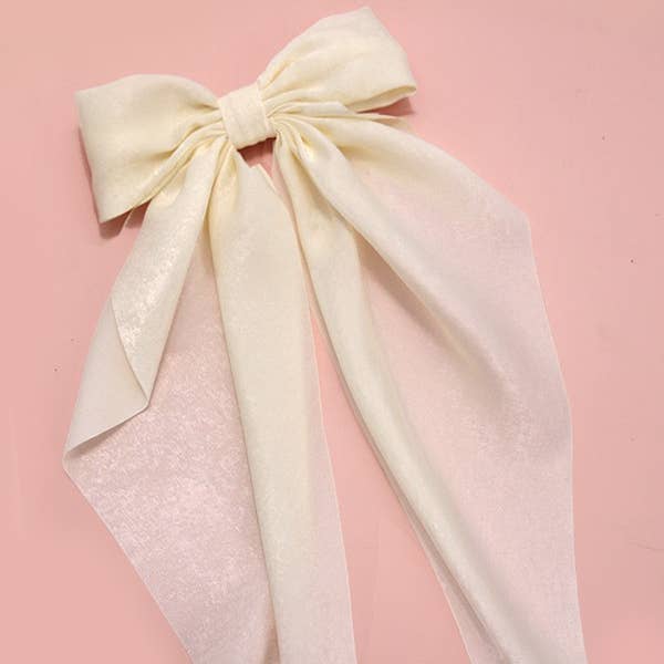 JOSSLYN by wall to wall - Wholesale Hair Clip - Women's - ORGANZA SHEER BOW RIBBON HAIR CLIPS | 40H754