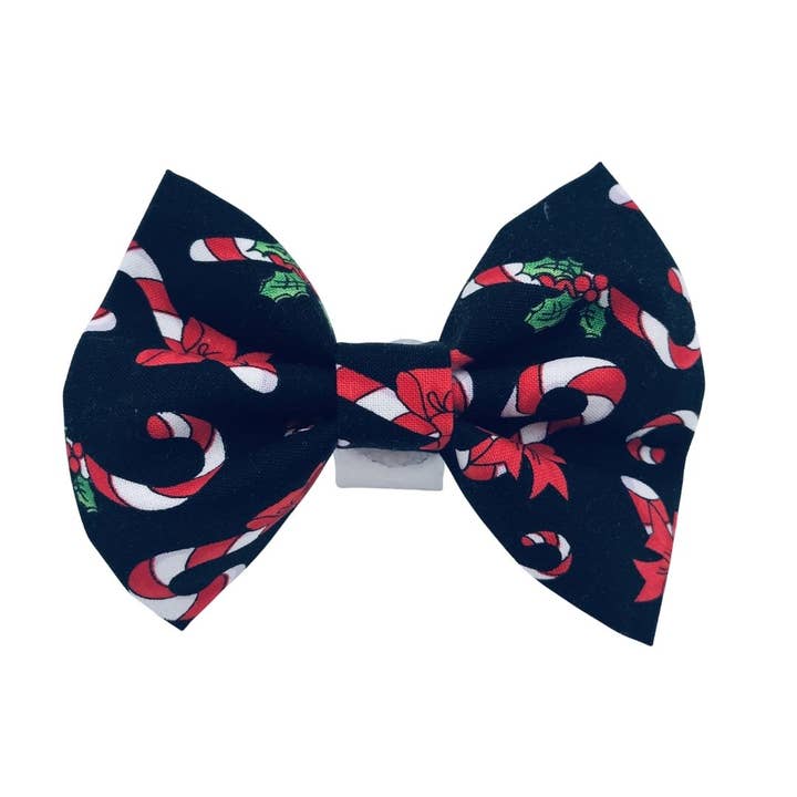 Candy Canes & Holly Bowtie for wholesale by Chloe & Max LLC