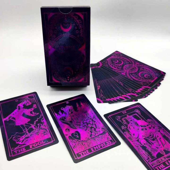 LA MUCI DESIGN - Wholesale Tarot Cards - Vivant Tarot Deck – Holographic Pink & Blue Tarot Cards Set7