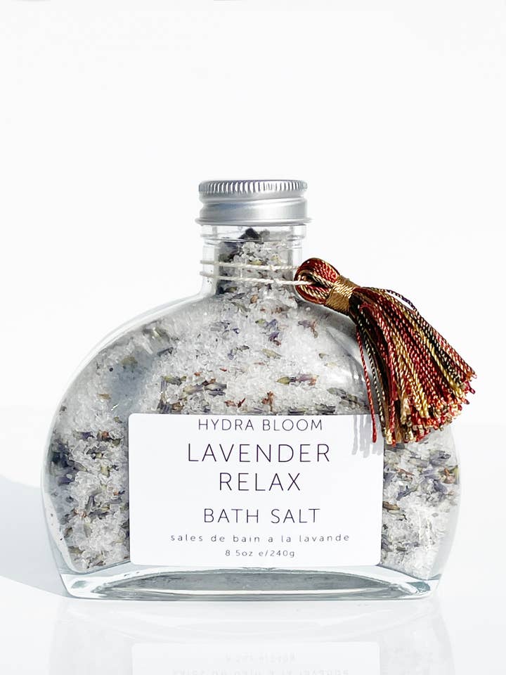 Lavender Relax Bath Salts | Holiday Gifts for wholesale by Hydra Bloom Beauty UK