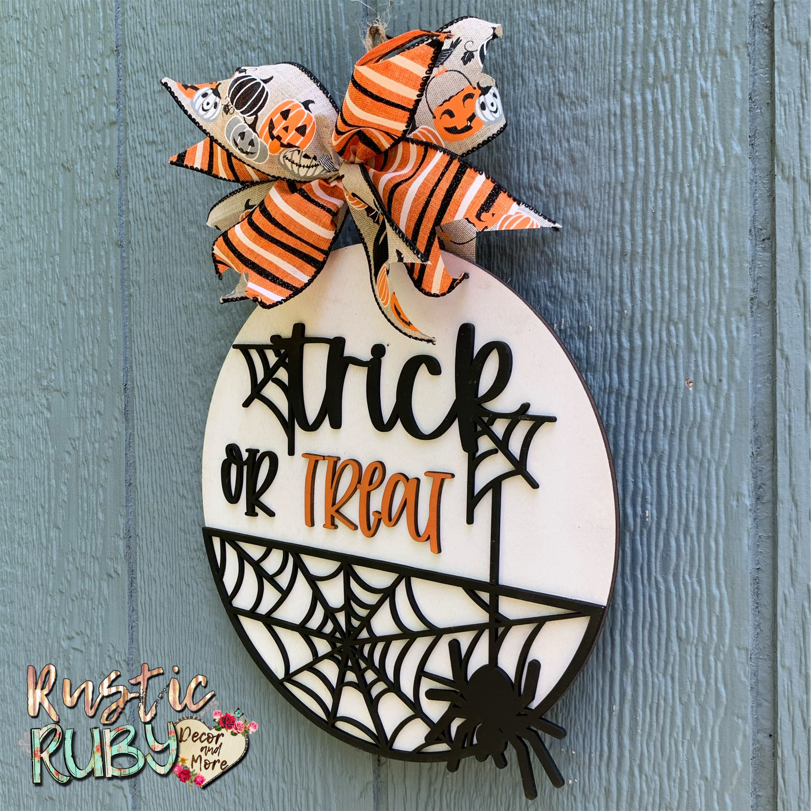Rustic Ruby Decor and More LLC - Wholesale Door Hanger - Trick or Treat Door Hanger3