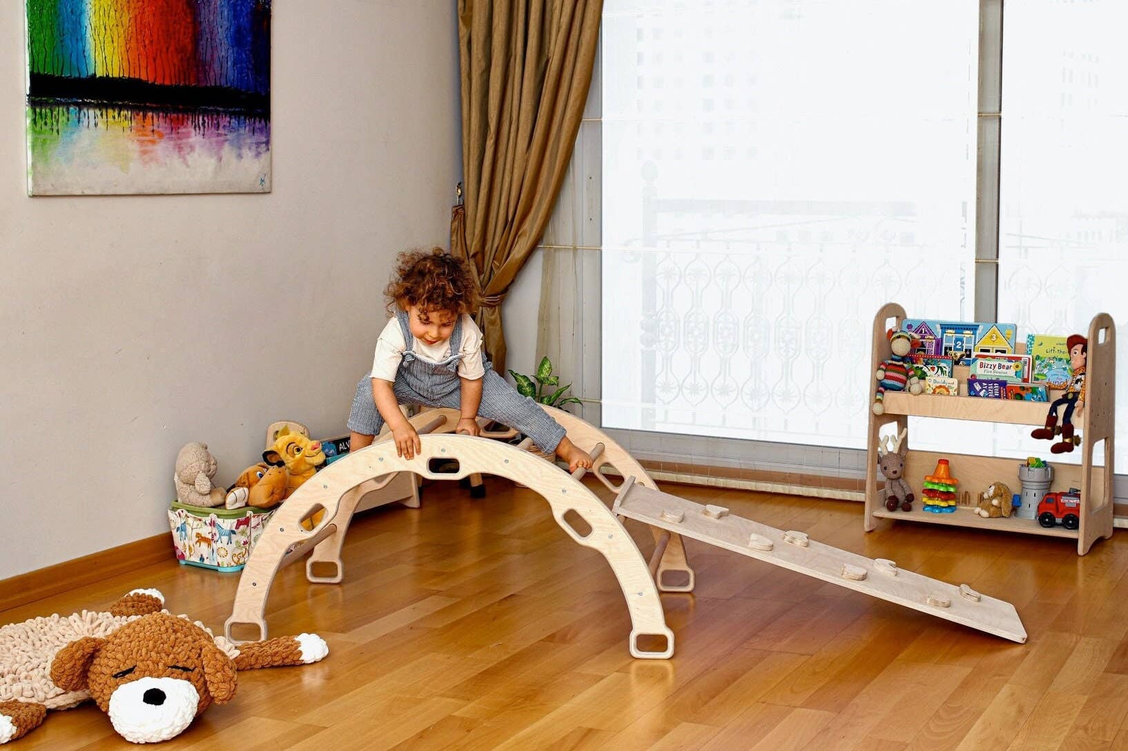 kidodido – Großhandel Holzspielzeug – Kinder – Indoor-Kletterset für Kinder, Baby-Dschungel-Spielset3