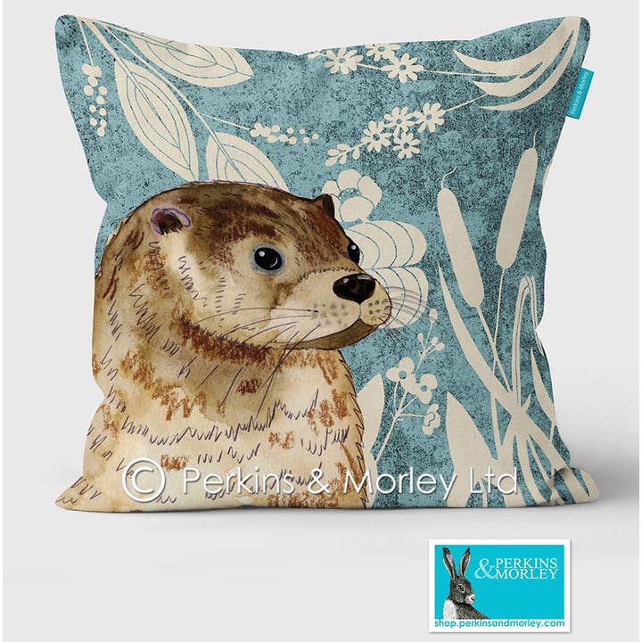 Otter Cushion | Wild Wood Range for wholesale by Perkins & Morley