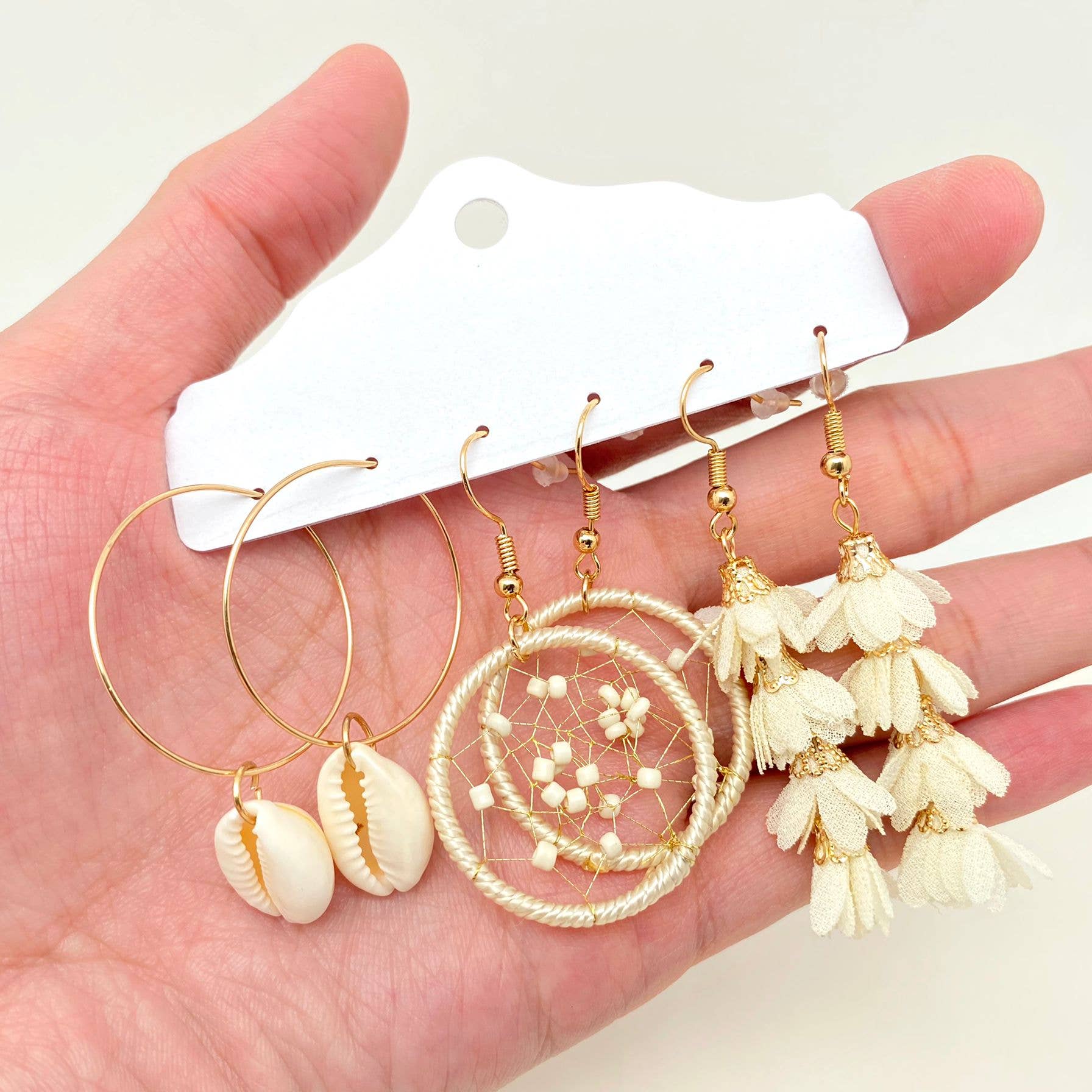 Mio Queena – wholesale Jewellery set – 3Pairs/set Boho Earrings in Different Styles - BJ40
