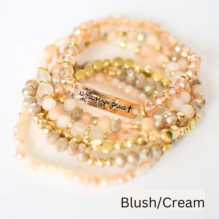 Two and Crew - Wholesale Jewelry Set - Amazing Grace beaded bracelet set jewelry Christian faith