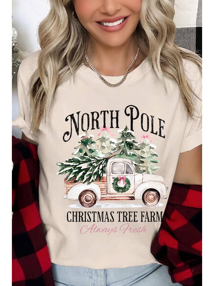 COLORBEAR - Wholesale T-Shirt (Graphic) - Women's - North Pole Christmas Graphic Tee3