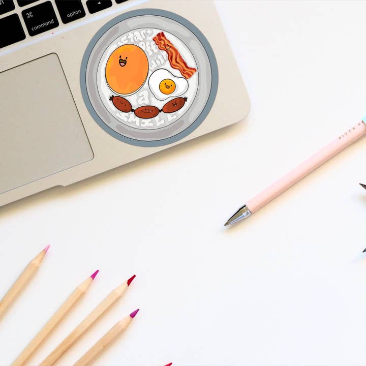 Pegatina de vinilo Breakfast Club Food Lover para venta al por mayor de Stick With It Sticker Co