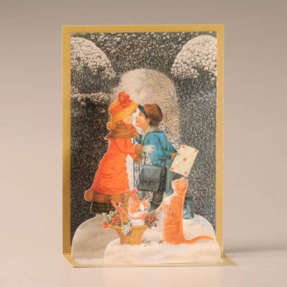 CHRISTMAS KISS CASCADE CHRISTMAS CARD for wholesale by Mamelok