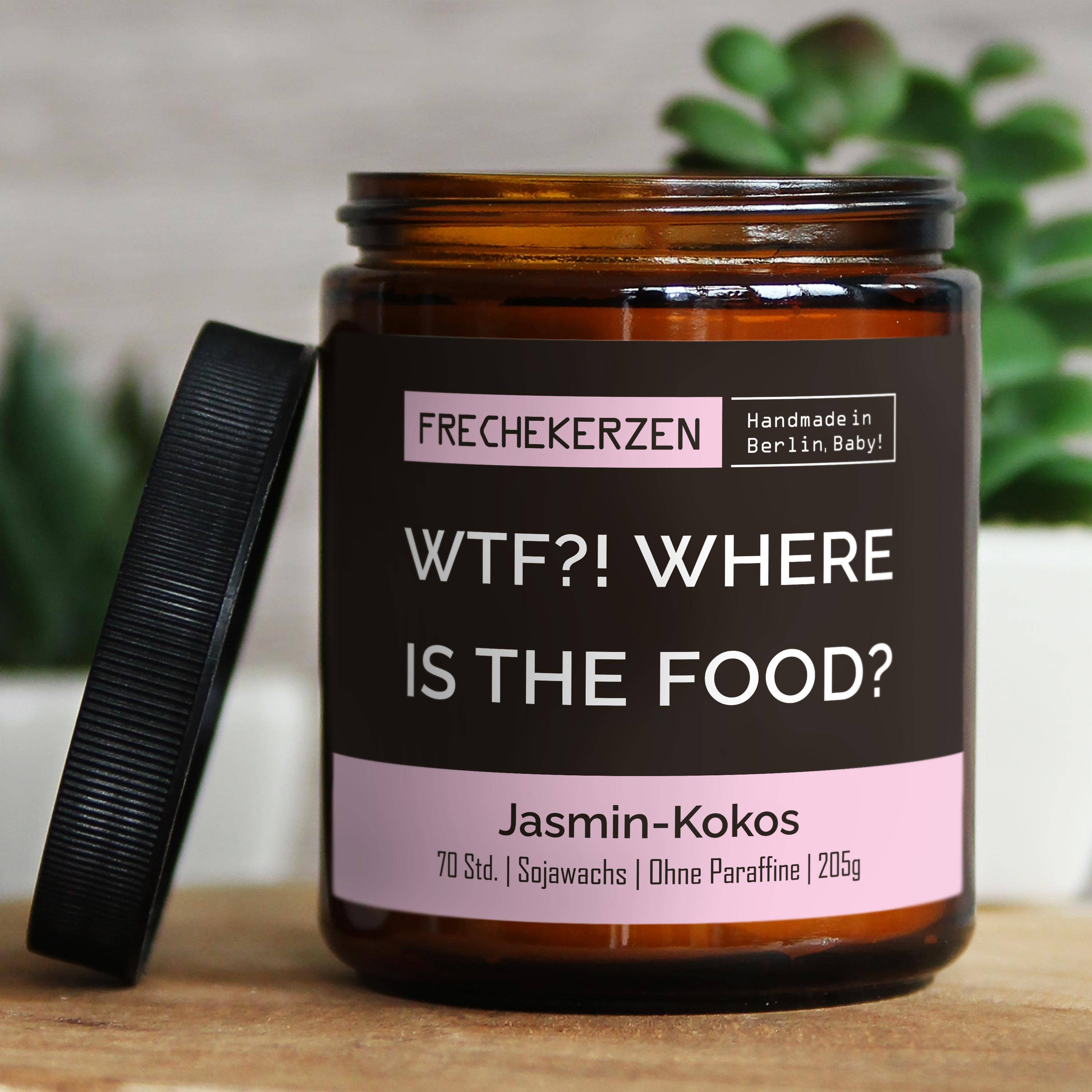mysoy‎® Duftkerzen-Manufaktur - Wholesale Jar/Filled Candle - Candle with saying | wtf?! where is the food? | Gift soy11
