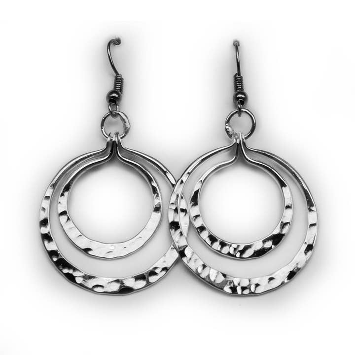 ER.KIK.5003 - Boucles d'oreilles pendantes ton argent pour la vente par HPSilver, LLC