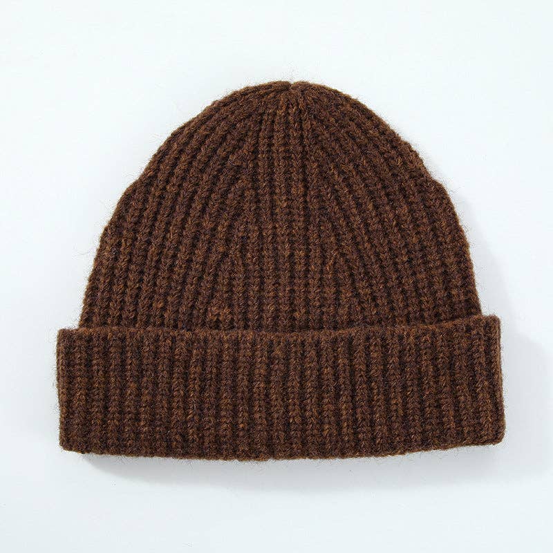 Dipped Shop - Wholesale Beanie - Women's - Simple Ribbed Solid Color Cuffed Knit Beanie DP25F6459