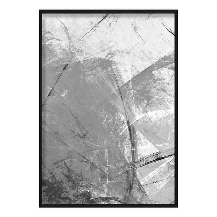 Óleo abstracto negro y gris 1 póster para venta al por mayor de Artze Wall Art
