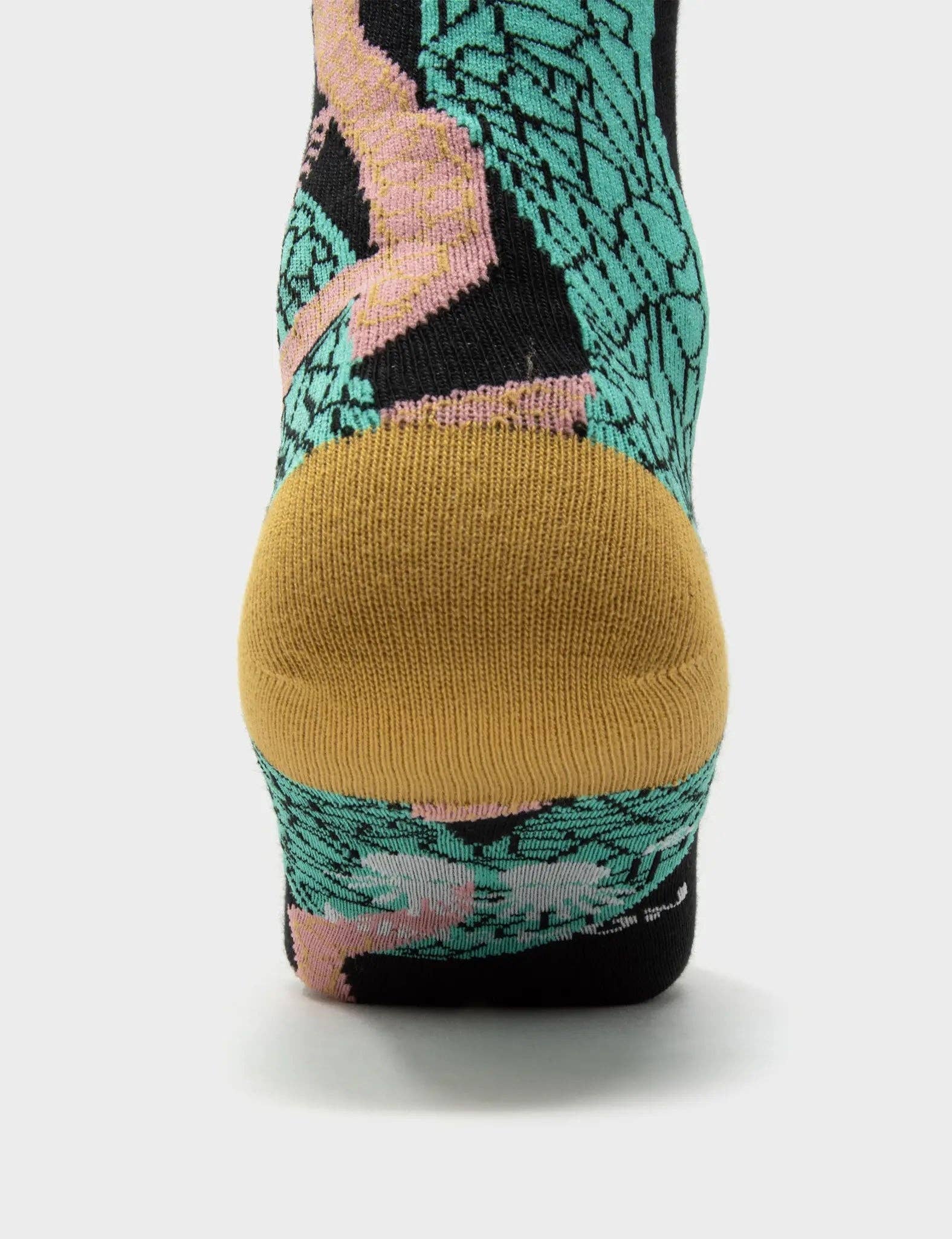 Min & Mon - Wholesale Socks - Women's - Black And Basil Green Socks - Tiger and Snake3