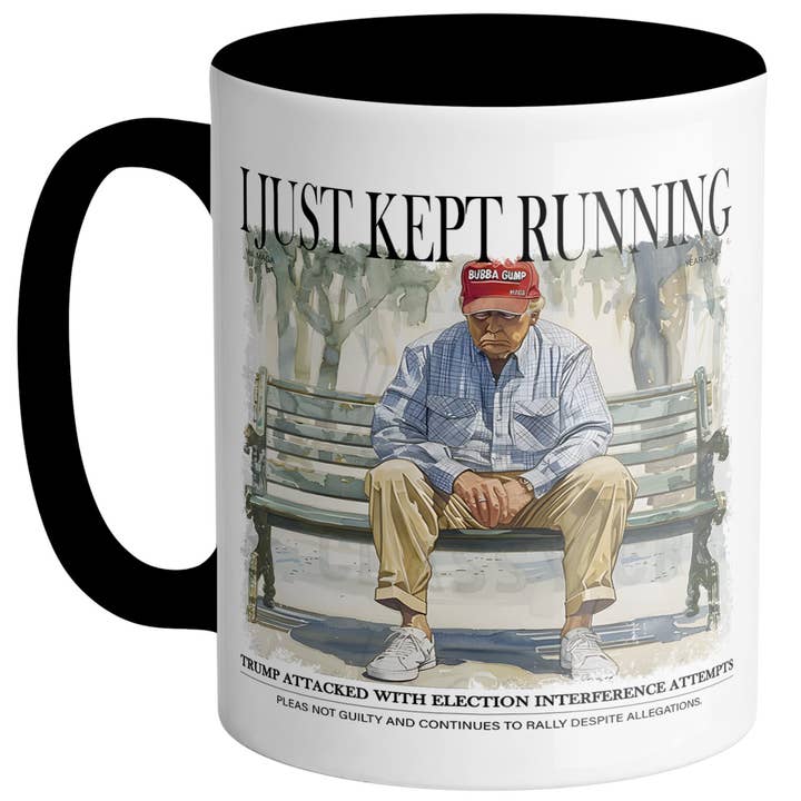 Kaffeetasse „I Just Kept Running“ aus Keramik für den Großhandel von God And Glory Gifts