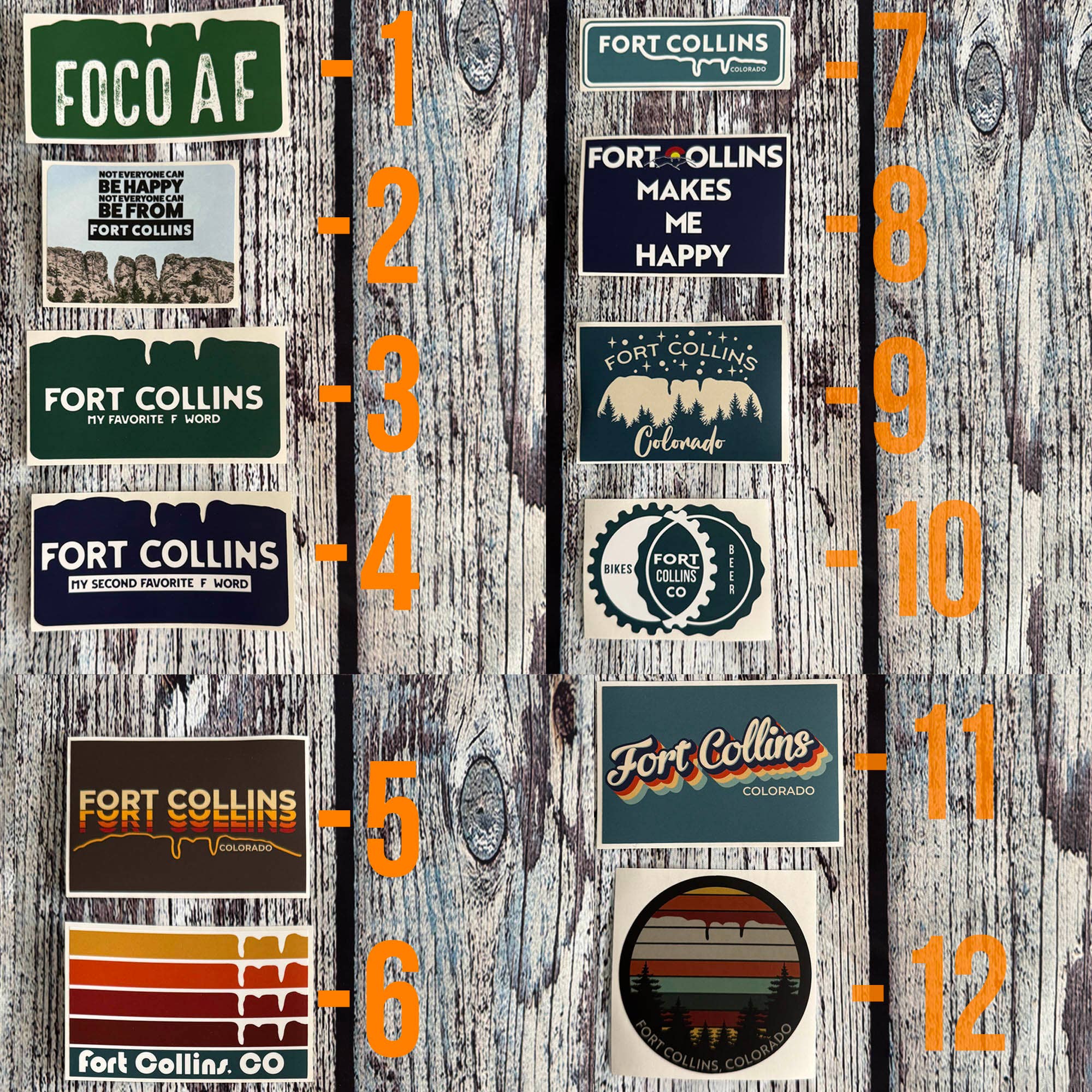 Around FoCo - Wholesale Phone & Laptop Stickers - Fort Collins Stickers1