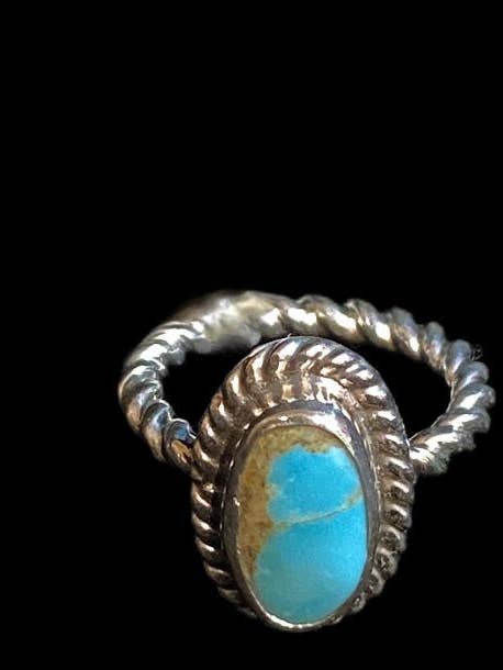 Anillo de turquesa auténtica hecho a mano en plata de ley | Auténtico para venta al por mayor de Regul Silver