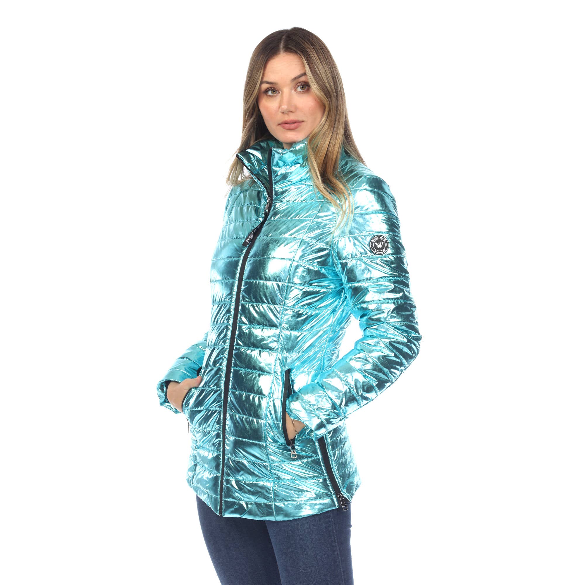 WHITE MARK - Wholesale Puffer Jacket - Women's - Women's Metallic Puffer Coat5