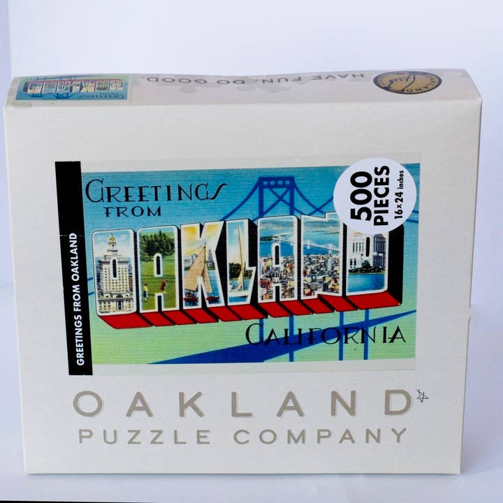 Oakland Puzzle Company - Wholesale Puzzle - Adult - Greetings from Oakland 500-piece Jigsaw Puzzle