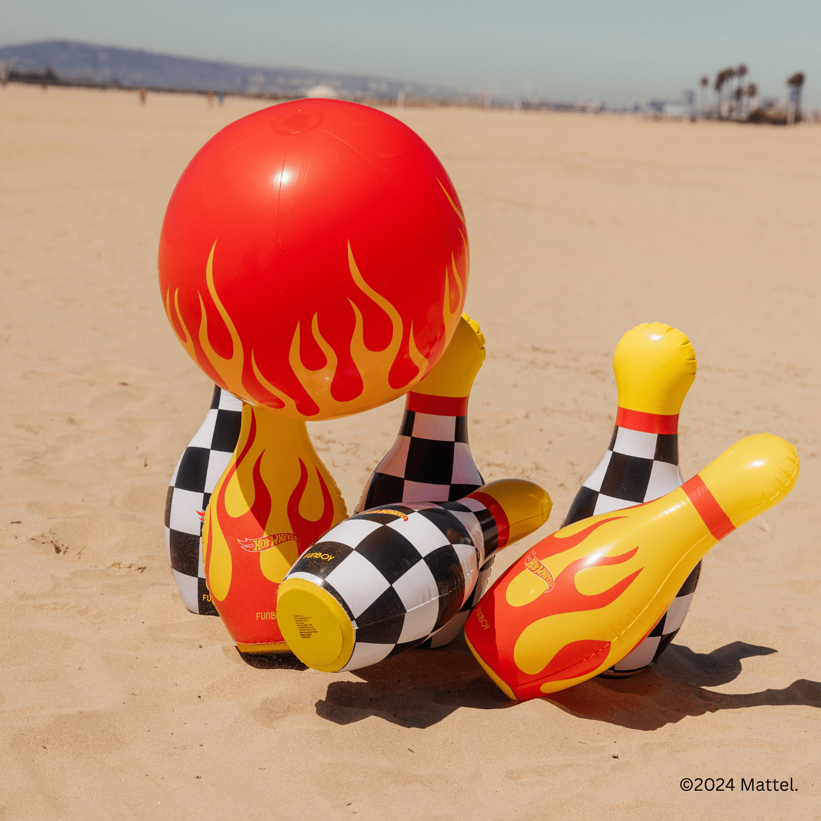 FUNBOY - Wholesale Inflatables - FUNBOY x Hot Wheels Checkered Flame Backyard Bowling Set4