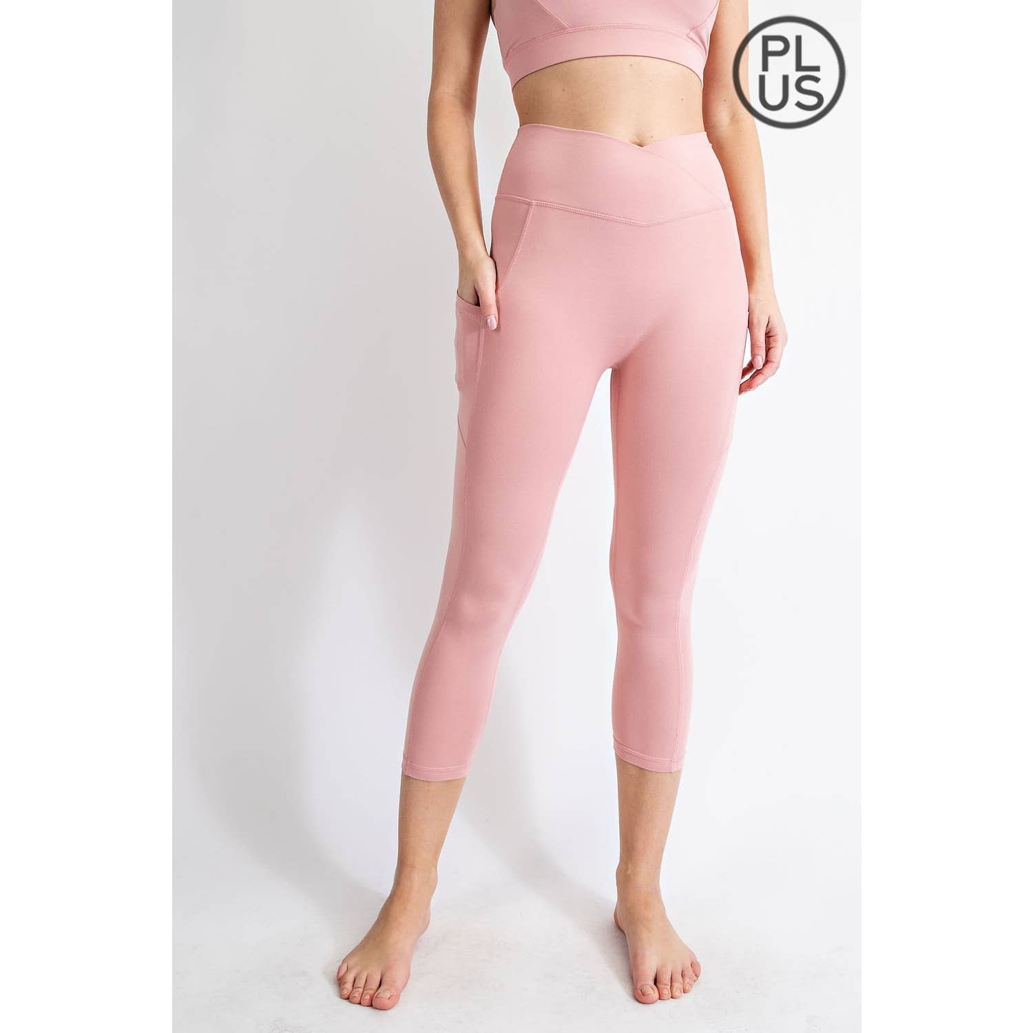 Rae Mode - Wholesale Athletic/Lounge Leggings - Women's - PLUS SIZE V WAIST CAPRI LENGTH LEGGINGS25